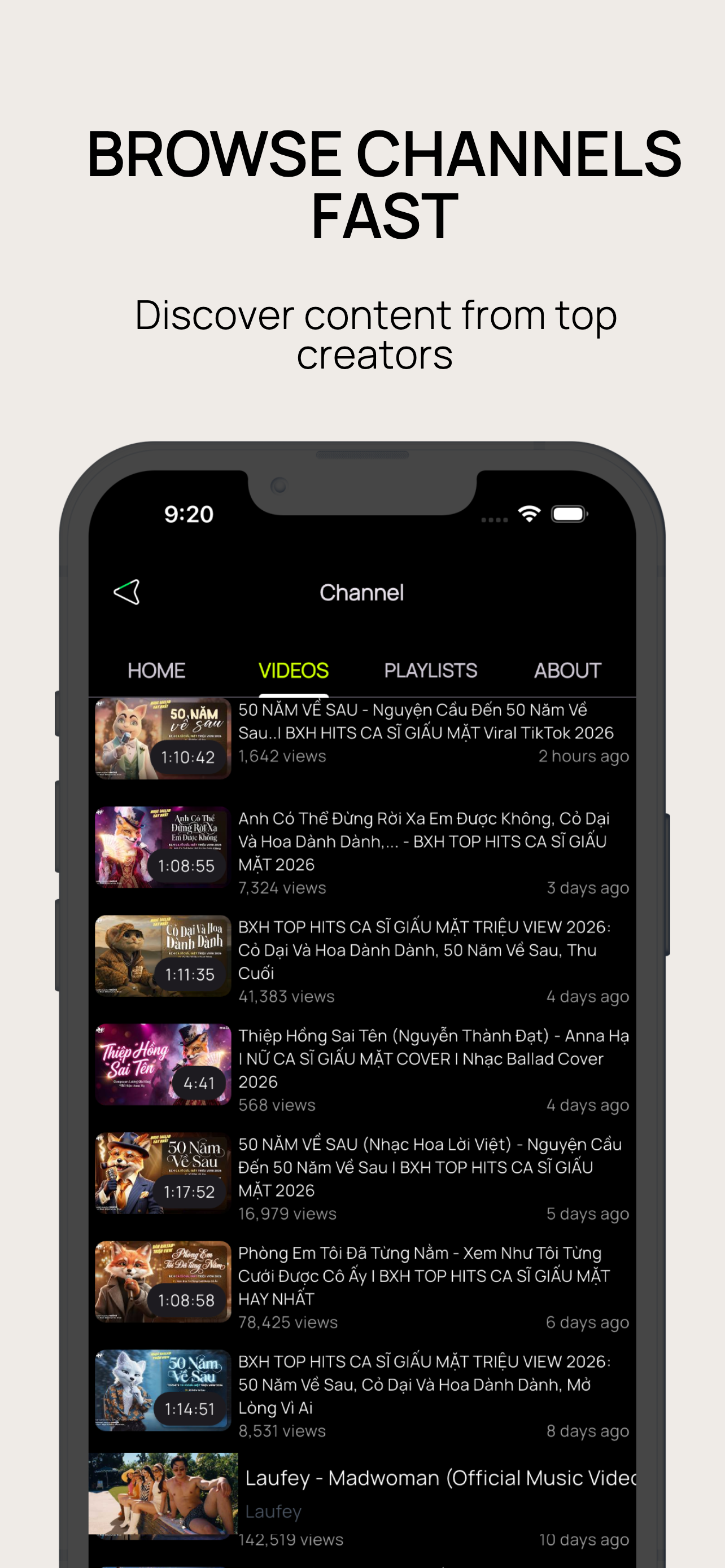 Popup player screenshot